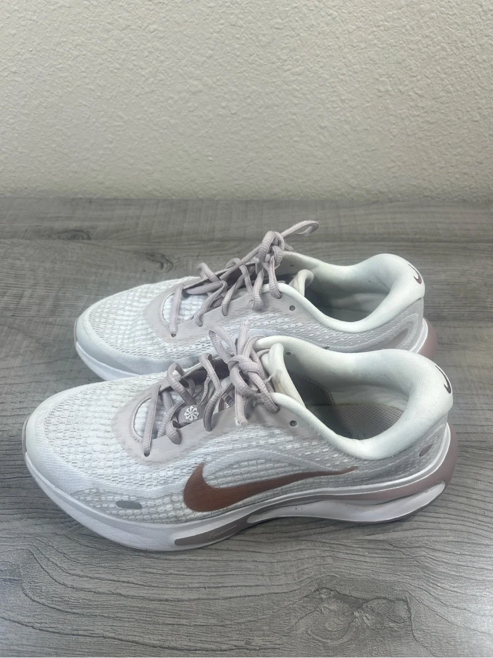 Nike Women’s Sneakers in Blush Pink and White